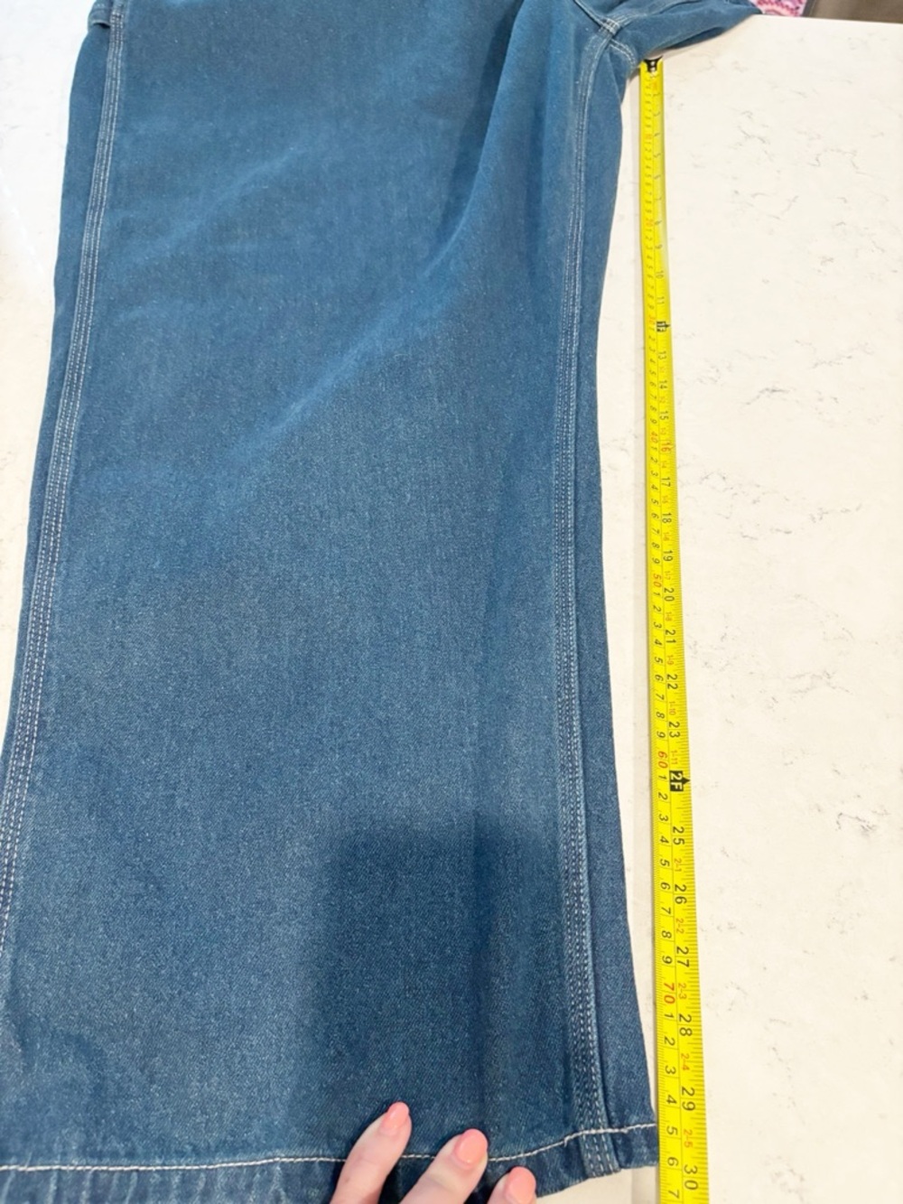 Carhartt Denim Work Bib Overalls Mens Size 54 Big and Tall Workwear Outdoor Farm - Picture 10 of 11